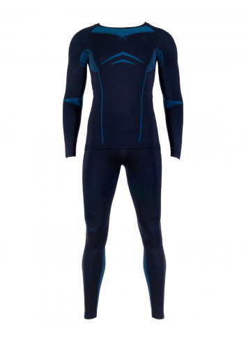 Męski zestaw bielizny termoaktywnej ODLO FUNDAMENTALS PERFORMANCE WARM DARK SAPPHIRE/ BLUE JEWEL