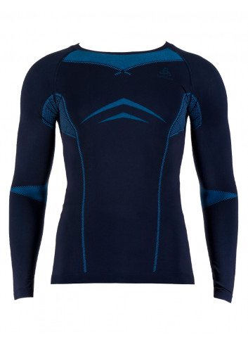 Męski zestaw bielizny termoaktywnej ODLO FUNDAMENTALS PERFORMANCE WARM DARK SAPPHIRE/ BLUE JEWEL