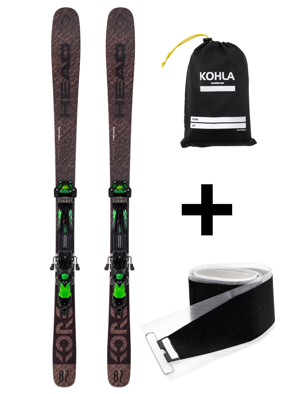 Zestaw skiturowy - Foki KOHLA + Narty skiturowe freeride HEAD KORE 87 + wiązania TYROLIA ADRENALIN 13