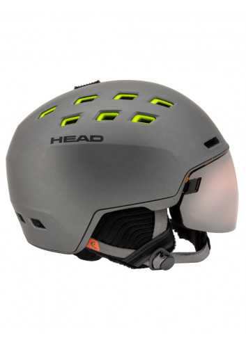 Kaski narciarski z szybą HEAD RADAR anthracite/lime 2023