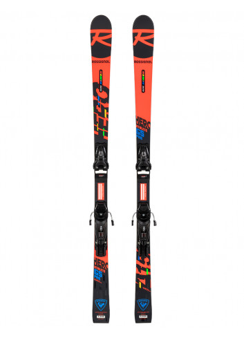 Narty gigantowe sportowe dziecięce ROSSIGNOL ATHLETE GS PRO + wiązanie LOOK NX7 z GRIP WALK