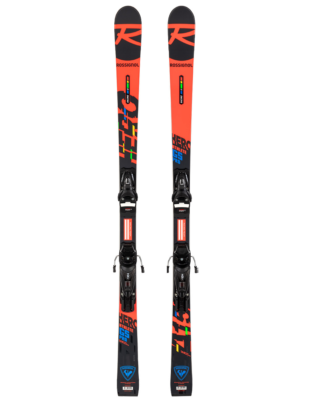 Narty gigantowe sportowe dziecięce ROSSIGNOL ATHLETE GS PRO + wiązanie LOOK NX7 z GRIP WALK