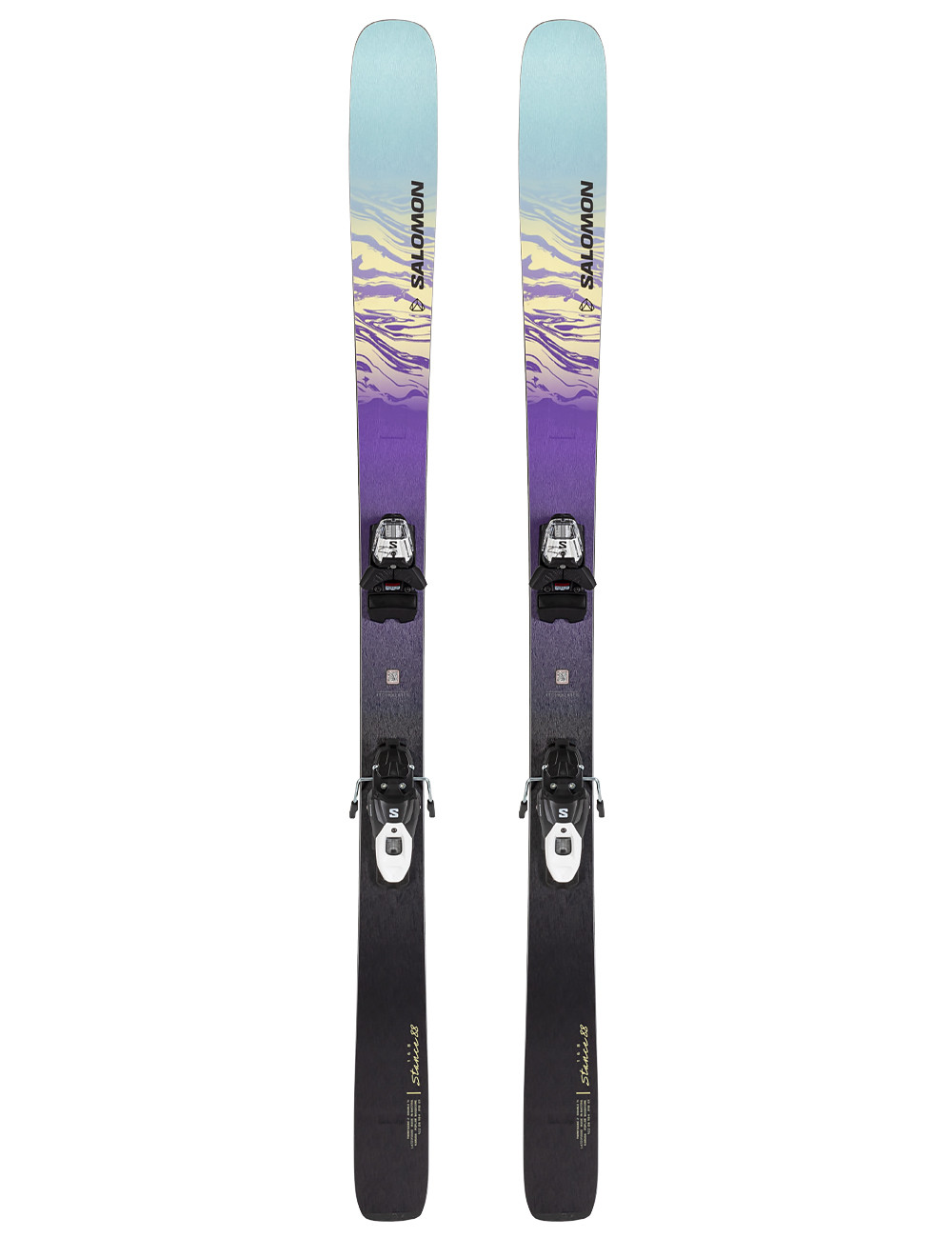 Narty damskie allmountain SALOMON E STANCE 88 W + wiązania SALOMON M11 z GRIP WALK