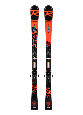 Narty gigantowe sportowe dziecięce ROSSIGNOL HERO ATHLETE MULTIEVENT + wiązanie LOOK NX7 z GRIP WALK