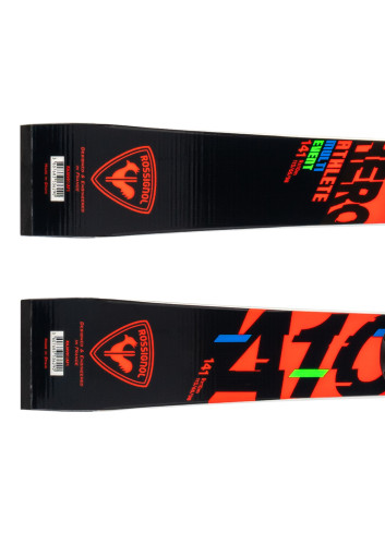 Narty gigantowe sportowe dziecięce ROSSIGNOL HERO ATHLETE MULTIEVENT + wiązanie LOOK NX7 z GRIP WALK