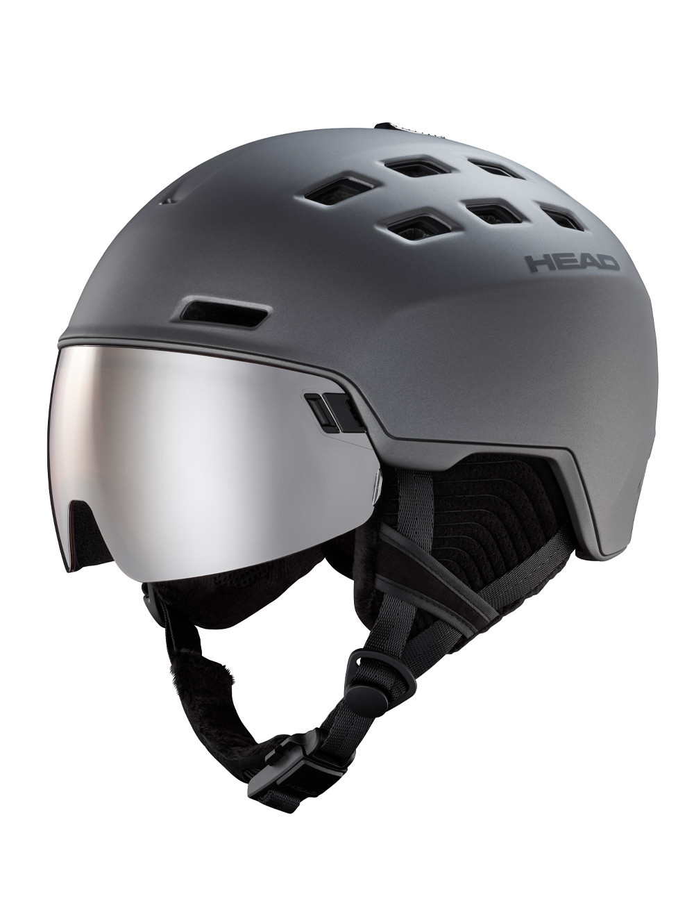 Kask narciarski męski z wbudowaną szybą HEAD RADAR anthracite