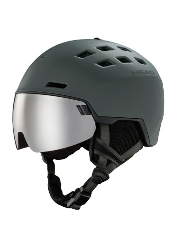 Kask narciarski męski z wbudowaną szybą HEAD RADAR nightgreen