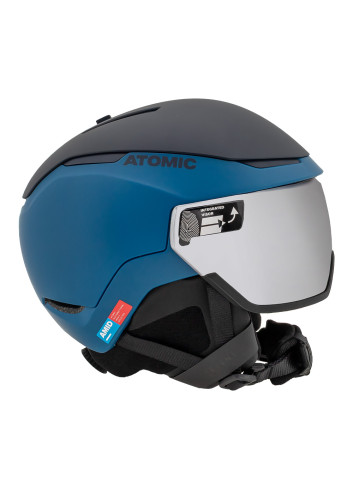 Kask narciarski z wbudowaną szybą ATOMIC REVENT GT AMID VISOR HD blue