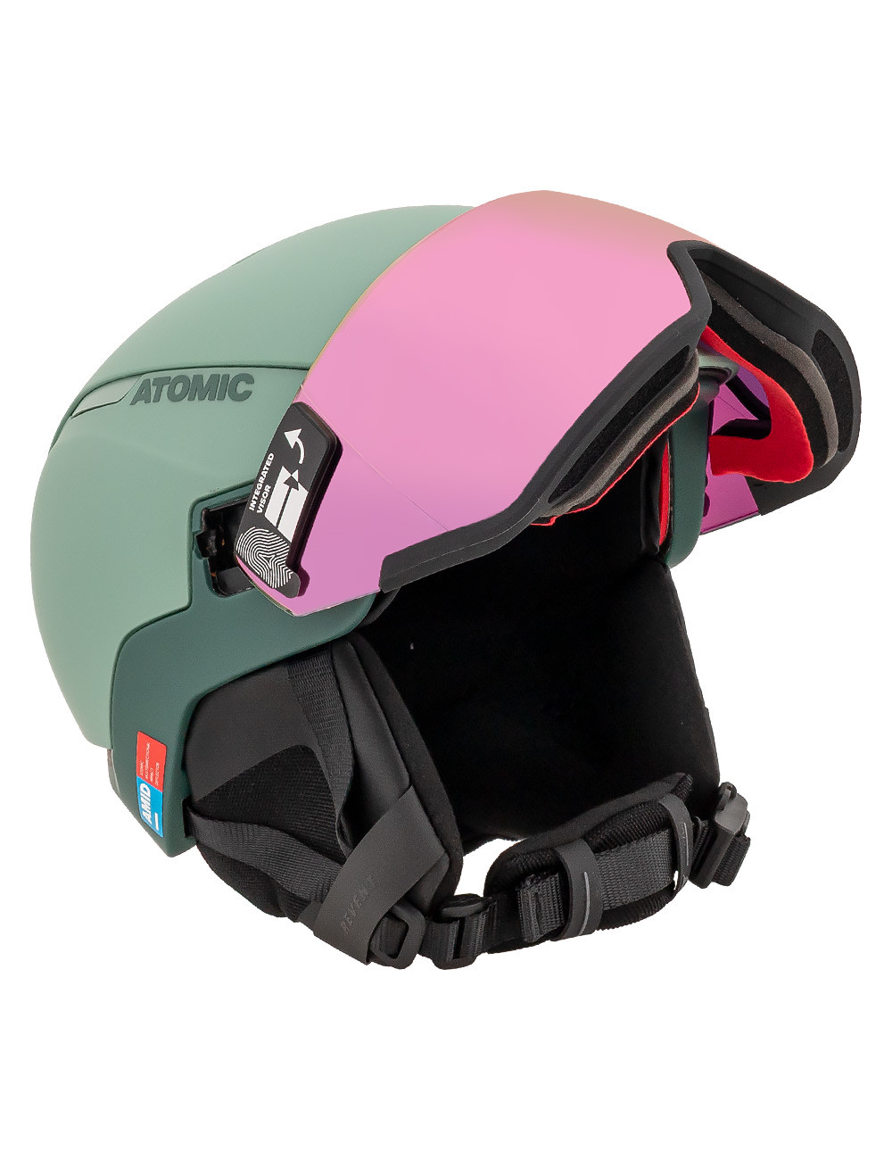 Kask narciarski z wbudowaną szybą ATOMIC REVENT GT AMID VISOR HD pistachio