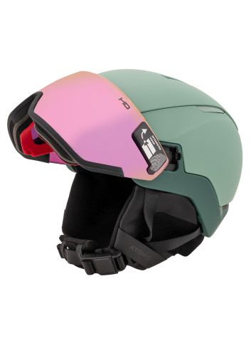 Kask narciarski z wbudowaną szybą ATOMIC REVENT GT AMID VISOR HD pistachio