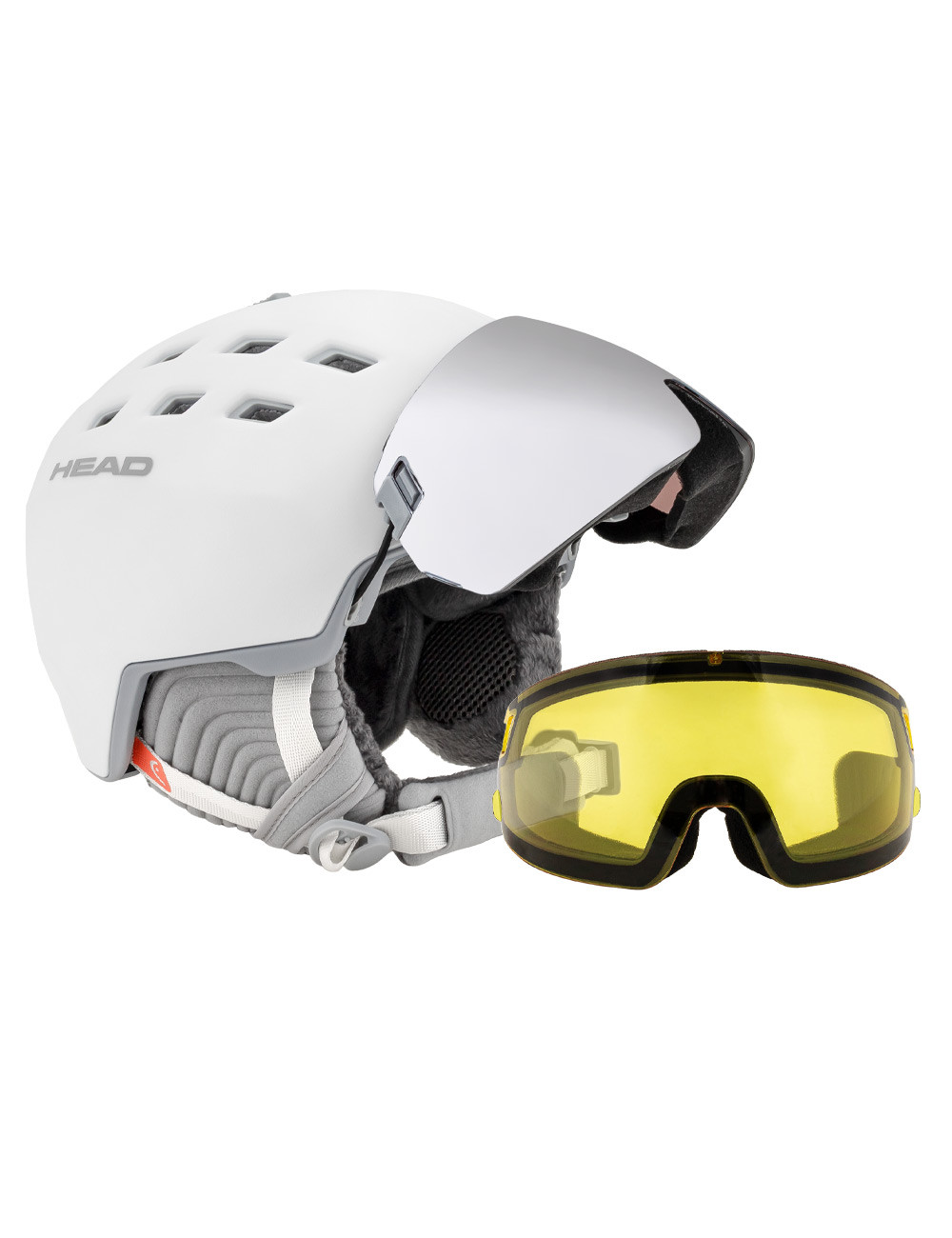 Kask narciarski damski z wbudowaną szybą HEAD RACHEL 5K +  dodatkowa szyba w zestawie