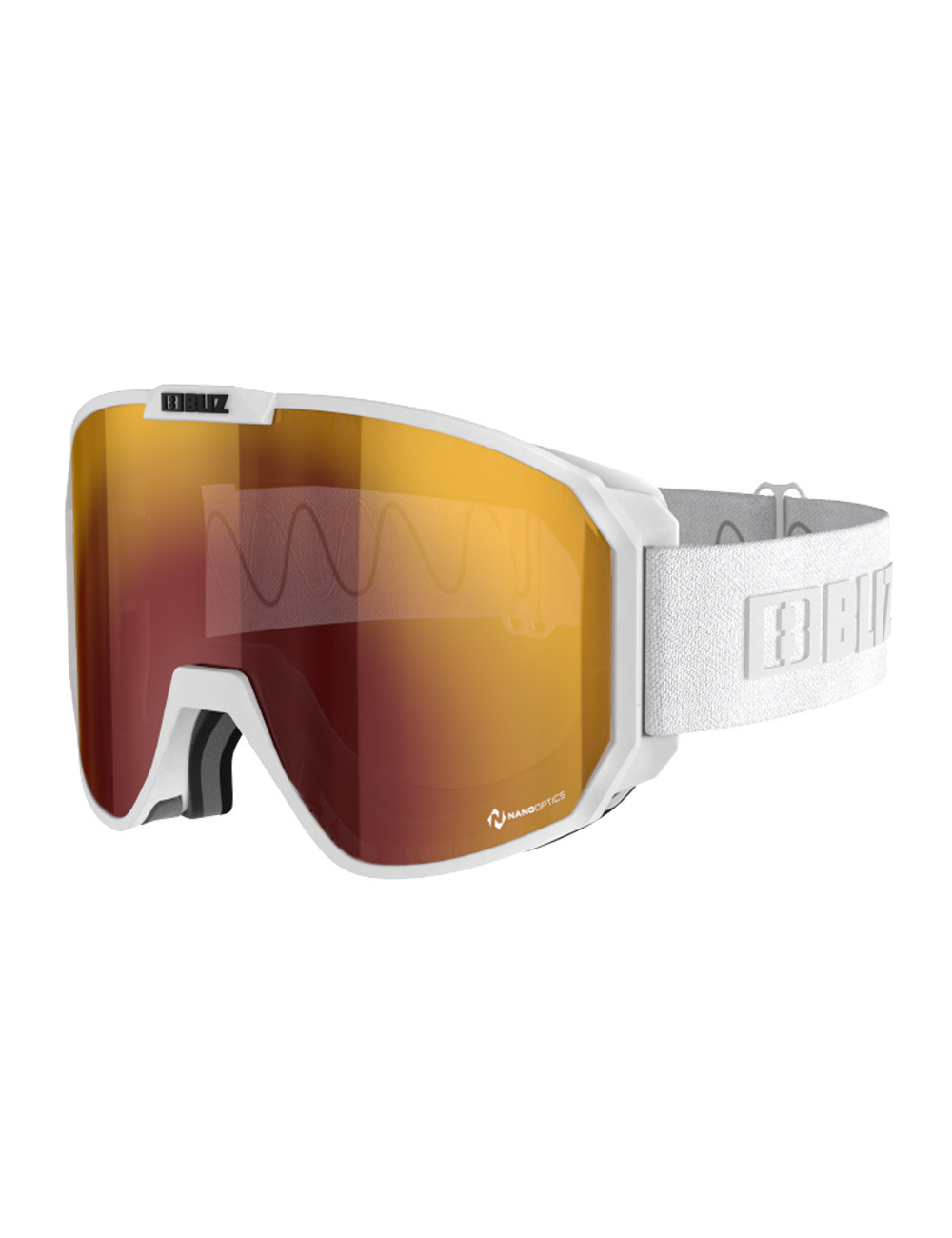 Gogle narciarskie BLIZ SPLIT NANO OPTICS white + dodatkowa szyba w zestawie