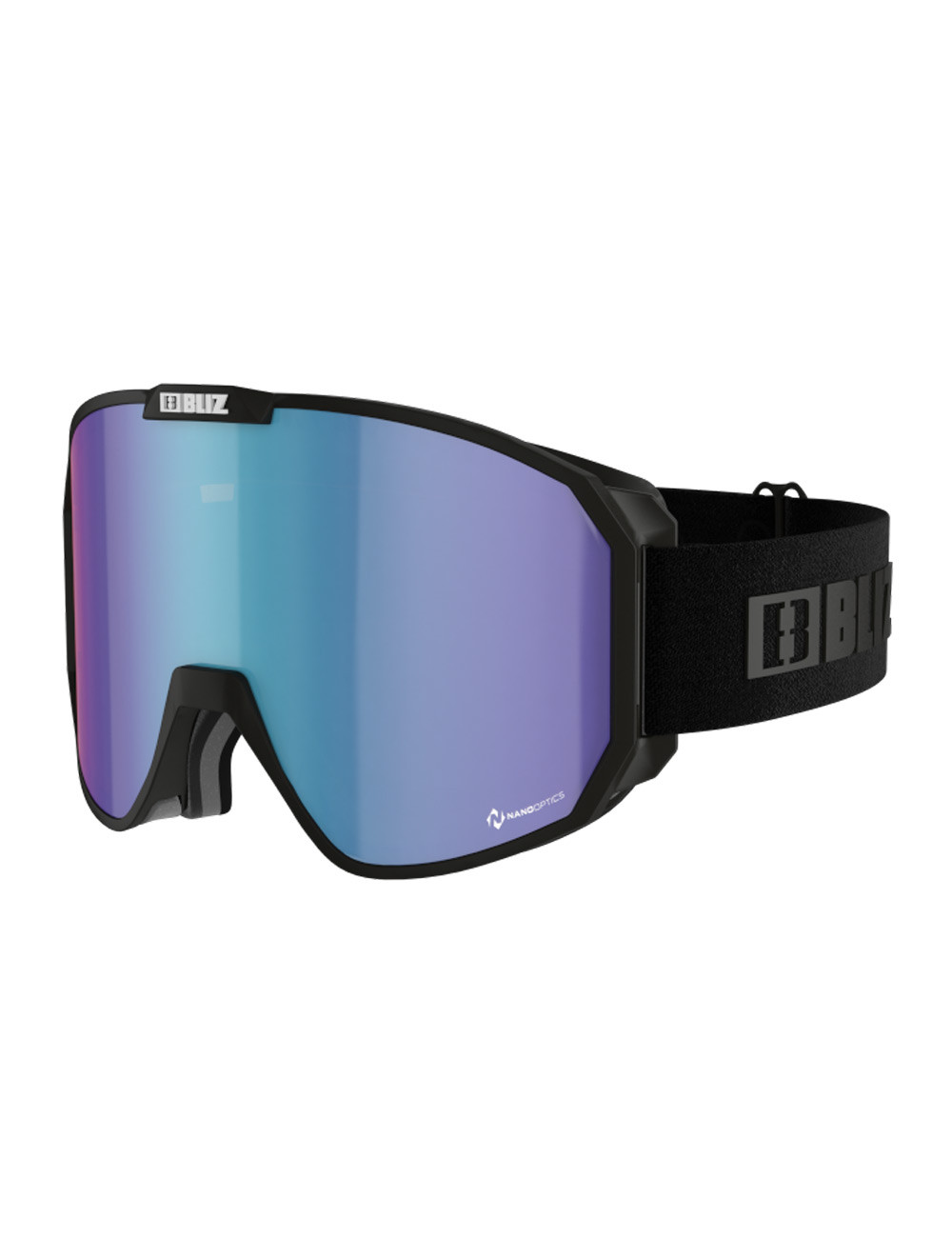 Gogle narciarskie BLIZ SPLIT NANO OPTICS black + dodatkowa szyba w zestawie