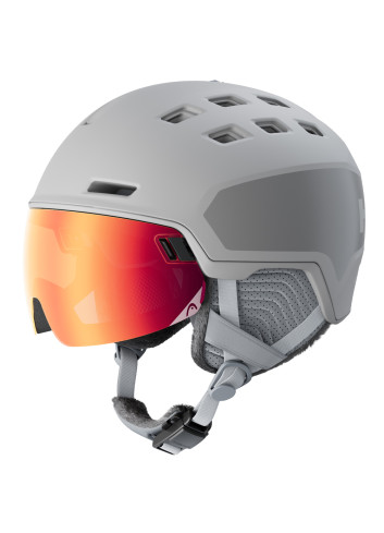 Kask narciarski damski z wbudowaną szybą HEAD RACHEL PRO grey