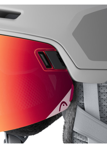 Kask narciarski damski z wbudowaną szybą HEAD RACHEL PRO grey