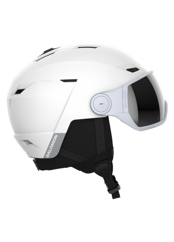 Kask narciarski z wbudowaną szybą SALOMON ICON LT VISOR white