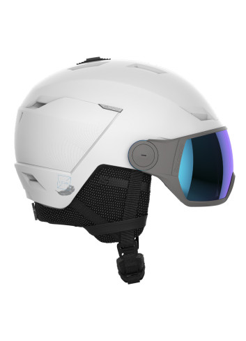 Kask narciarski z wbudowaną szybą SALOMON ICON LT VISOR white