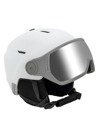 Kask narciarski z wbudowaną szybą SALOMON ICON LT VISOR white