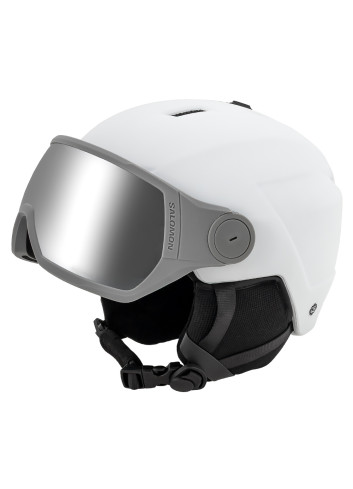 Kask narciarski z wbudowaną szybą SALOMON ICON LT VISOR white
