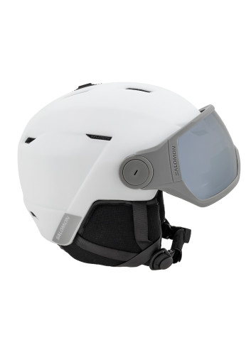 Kask narciarski z wbudowaną szybą SALOMON ICON LT VISOR white
