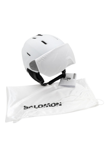 Kask narciarski z wbudowaną szybą SALOMON ICON LT VISOR white
