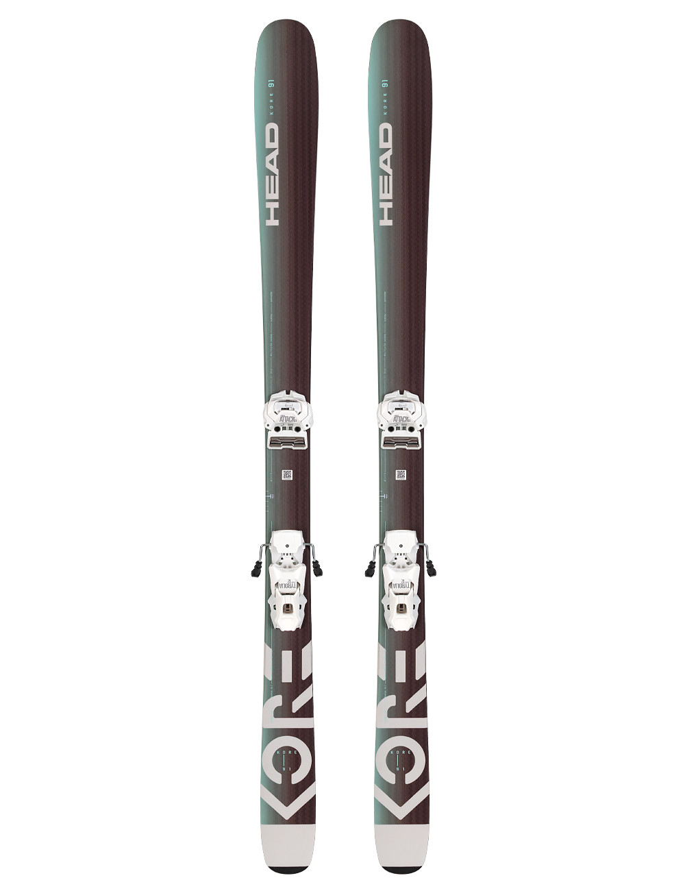 Narty allmountain damskie HEAD KORE 91 W + wiązania TYROLIA ATTACK 12 z GRIP WALK