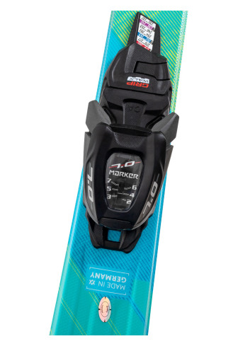 Narty dziecięce VÖLKL PEREGRINE JR + wiązania MARKER VMOTION 7.0 z GRIP WALK