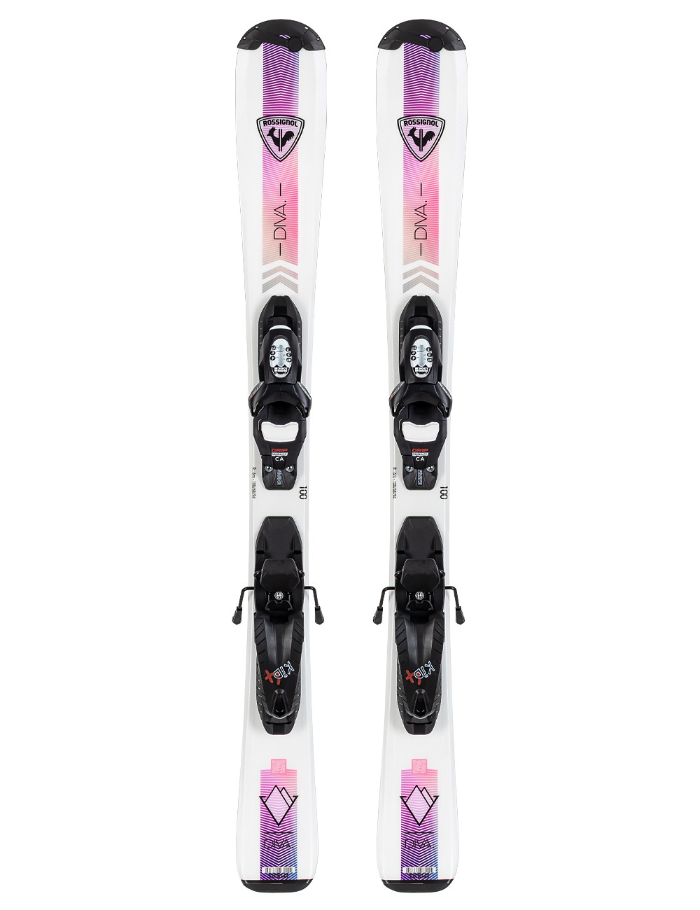 Narty dziecięce ROSSIGNOL DIVA JR + wiązania LOOK KID 4.5 z GRIP WALK   2026