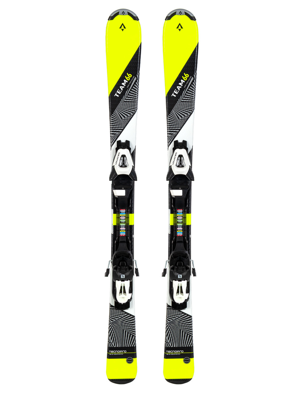 Narty dziecięce TECNOPRO PULSE TEAM + wiązania SALOMON C5 z GRIP WALK