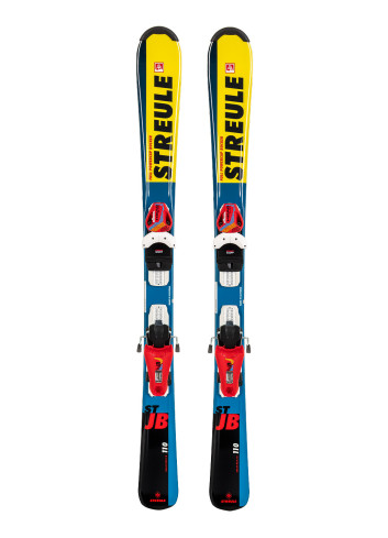Powystawowe narty dziecięce STREULE ST-JB + wiązania HEAD JRS 4.5 z GRIP WALK