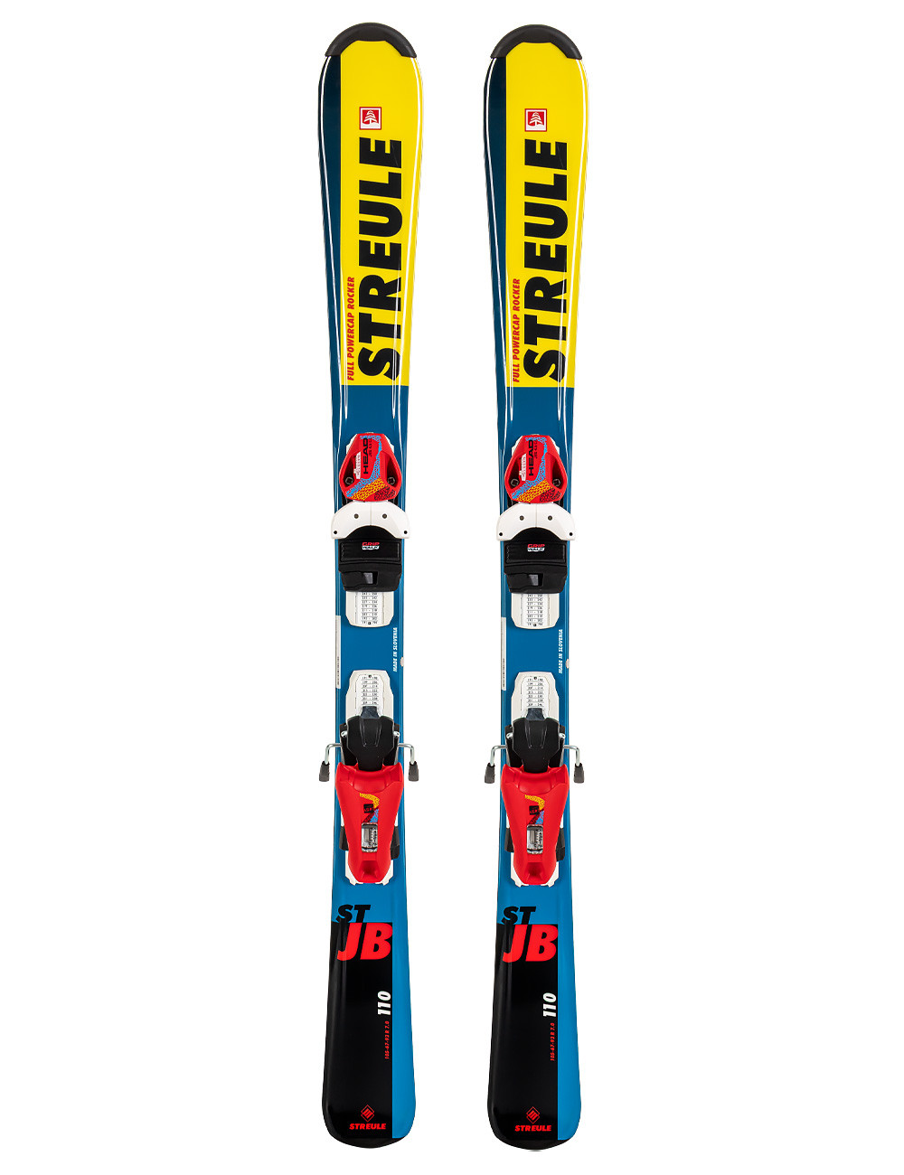 Powystawowe narty dziecięce STREULE ST-JB + wiązania HEAD JRS 4.5 z GRIP WALK