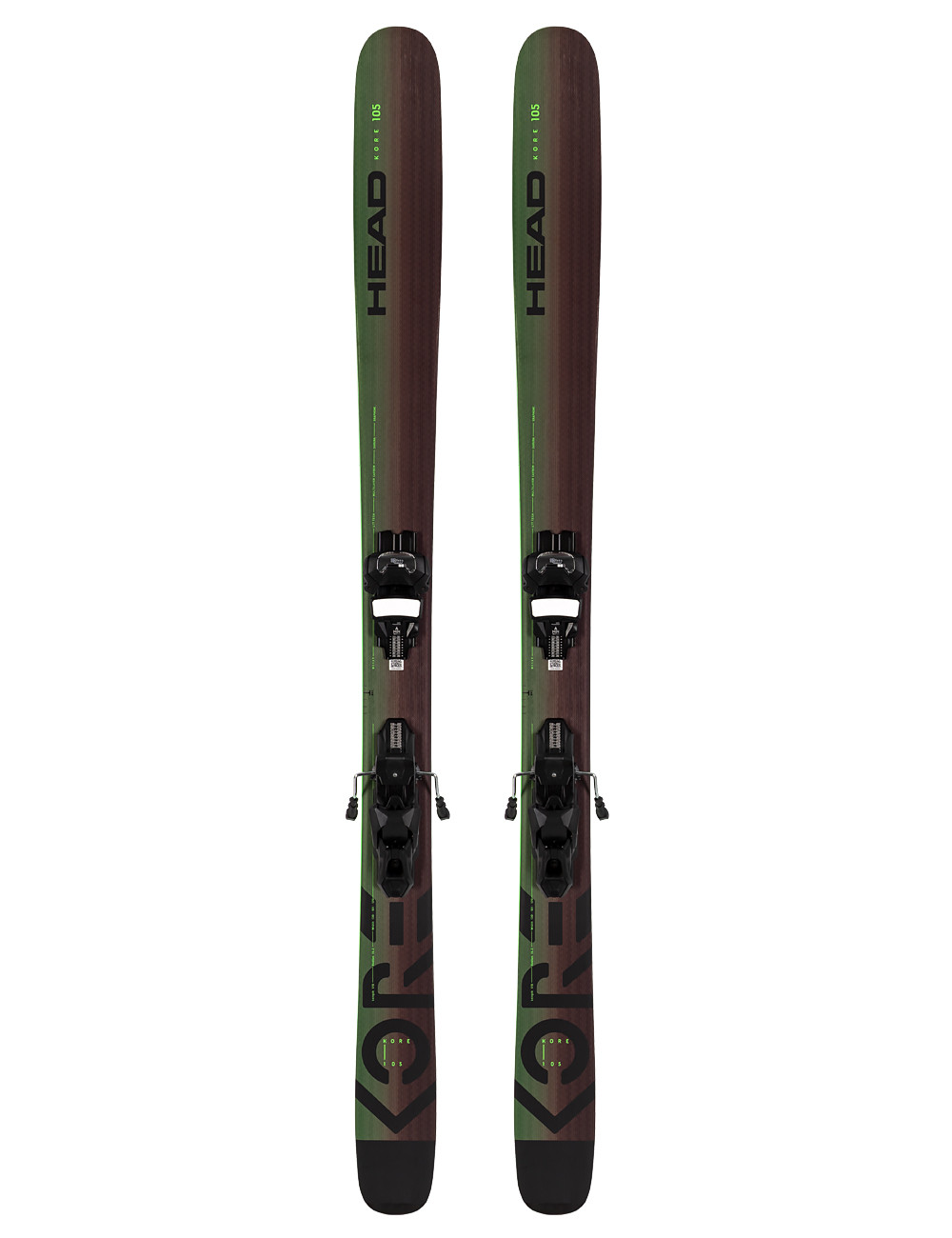 Narty allmountain / freeride HEAD KORE 105 + wiązania HEAD ATTACK 14 z GRIP WALK