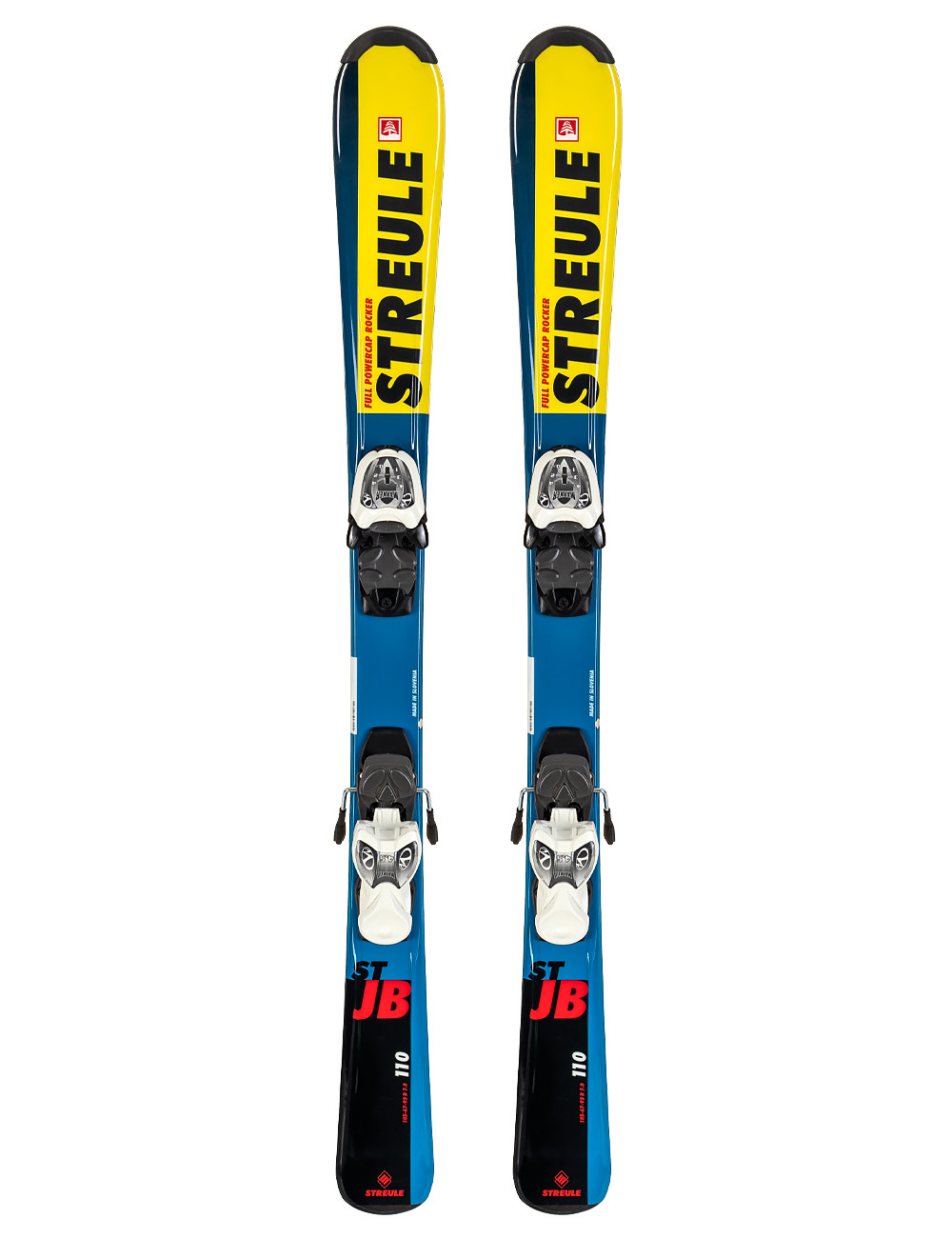 Powystawowe narty dziecięce STREULE ST-JB + wiązania MARKER M4.5 z GRIP WALK